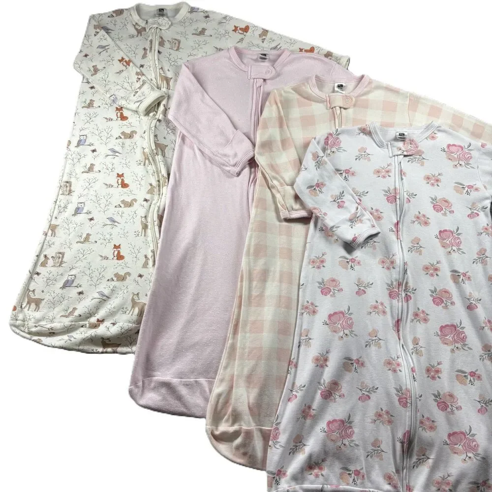 HB Hudson Baby Sleep Sack LOT Woodland Animals Pink Plaid Girl 12-18 Months Q113
